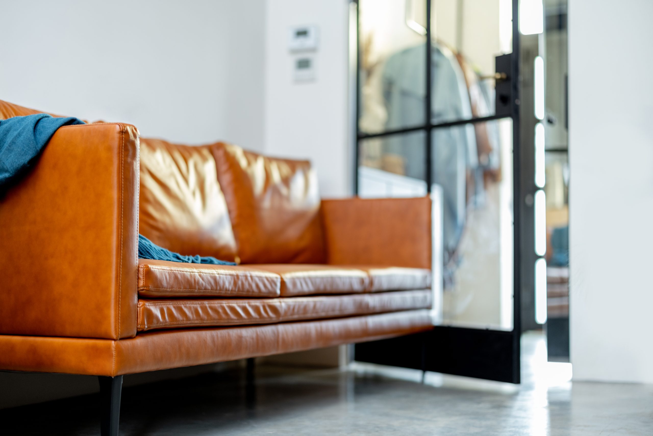 Clean sofa in a Perth living room after professional upholstery cleaning