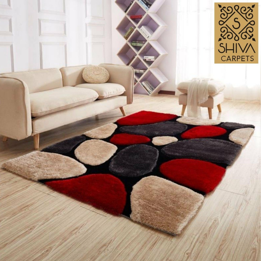 Modern shag and acrylic rug cleaned in a Perth living room